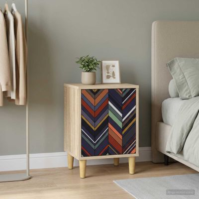 vidaXL Nočný stolík OMMEN Dub sonoma 36 x 33 x 50 cm Kompozitné drevo