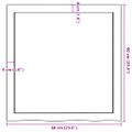 vidaXL Nástenná polica tmavohnedá 60x60x(2-6) cm ošetrený dubový masív
