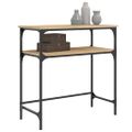 vidaXL Konzolový stolík dub sonoma 75 x 34,5 x 75 cm kompozitné drevo