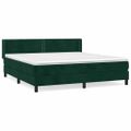 vidaXL Posteľný rám boxsping s matracom tmavozelený 180x200 cm zamat