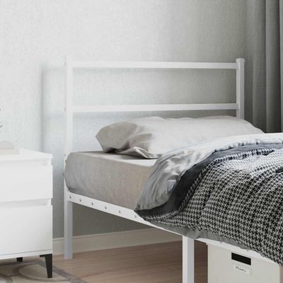 vidaXL Kovové náhradné čelo postele biele 100 cm