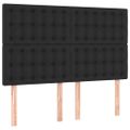vidaXL Boxspring posteľ s matracom a LED čierna 140x200 cm umelá koža