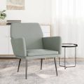 VidaXL Kreslo bledosivé 62x79x79 cm zamat