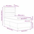 vidaXL Posteľ s pružinovým rámom s vankúšom Modrá 200 x 90 cm látka
