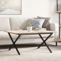 vidaXL Nohy konferenčného stolíka X-rám 80x70x43 cm oceľ