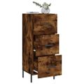 vidaXL Komoda dymový dub 34,5x34x90 cm spracované drevo