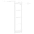 vidaXL Posuvné dvere 61 x 198,5 cm Masívne borovicové drevo a sklo