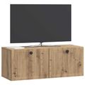vidaXL Nástenná TV skrinka Nástenný Dub artisan 78,5 x 31 x 30 cm