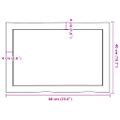 vidaXL Stolová doska svetlohnedá 60x40x(2-4)cm ošetrený masív hrany