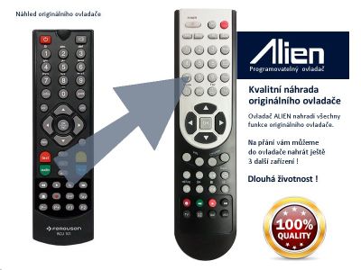 Diaľkový ovládač ALIEN STB Ferguson Ariva T265 - náhrada