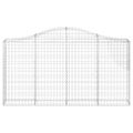 vidaXL Oblúkové gabiónové koše 13 ks 200x30x100/120cm pozinkov. železo