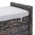 vidaXL Úložná lavička GENDT Čierny umývať 110 x 40 x 50 cm Ratan