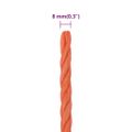 vidaXL Pracovné lano oranžové 8 mm 50 m polypropylén