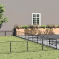 vidaXL Koterec pre psov čierny 100 m² oceľ