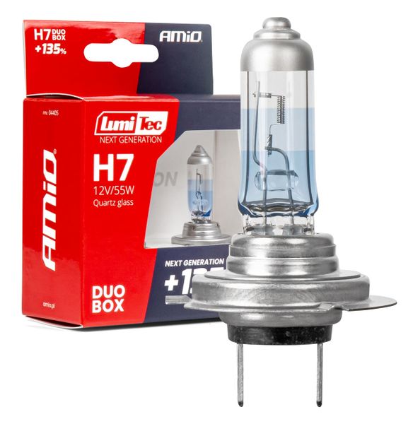Halogénové žiarovky H7 12V 55W LumiTec NEXT GENERATION +135% DUO AMiO-04405