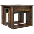 vidaXL Súprava na kávový stolík 2 ks Dymová dub 50 x 52 x 42 cm