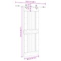 vidaXL Posuvné dvere NARVIK Prírodná a čierna 80 x 210 cm (152,5 cm)