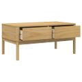 vidaXL Konferenčný stolík FLORO voskovohnedý 99x55,5x45 cm borovica