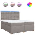 vidaXL Boxspring posteľ s matracom sivohnedý 200x200 cm látka