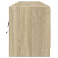 vidaXL TV nástenná skrinka s LED svetlami dub sonoma 180x31x38 cm