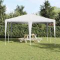 vidaXL Párty stan Biela 400 x 400 x 266 cm Polyetylén a oceľ