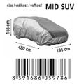 Ochranná plachta proti kúrmám MID SUV 480x195x155cm