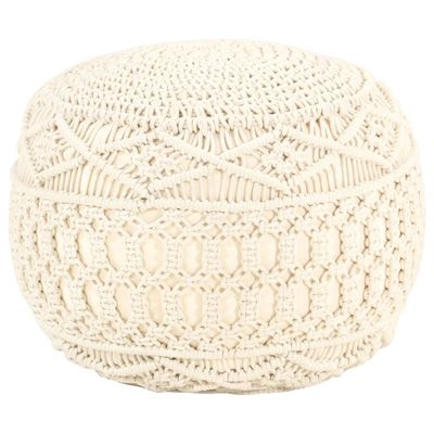 vidaXL Ručne vyrobená taburetka macrame 45x30 cm, bavlna