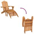 vidaXL Záhradná stolička Adirondack s podnožkou akáciové drevo