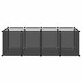 vidaXL Klietka pre malé zvieratá čierna 144x74x46,5 cm PP a oceľ