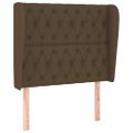 vidaXL Čelo postele so záhybmi tmavohnedé 103x23x118/128 cm látka