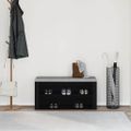 vidaXL Lavica na topánky, čierny dub, 100x35x45 cm, umelé drevo