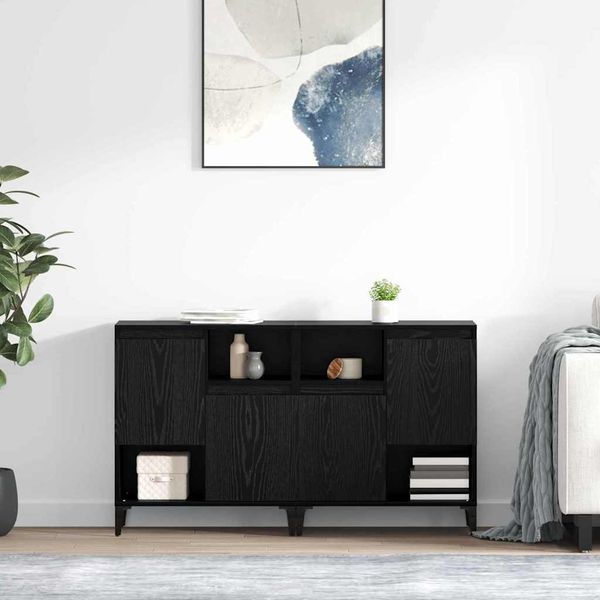 vidaXL Komody 2 pcs Čierny dub 60 x 35 x 70 cm Kompozitné drevo