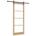 vidaXL Posuvné dvere ORKDAL Prírodná a čierna 93 x 232 cm