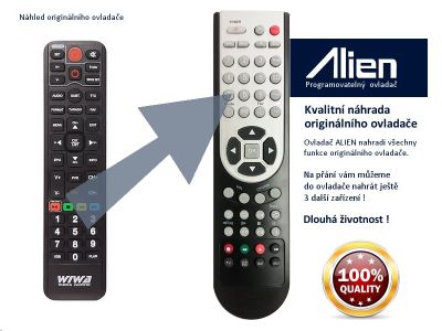 Diaľkový ovládač ALIEN STB Wiwa H.265