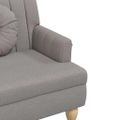 vidaXL Lavička s vankúšmi sivohnedá 113x64,5x75,5 cm látka