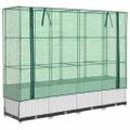 vidaXL Záhon s krytom na skleník ratanový vzhľad 160x40x138 cm