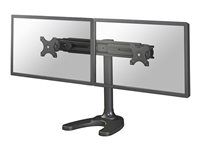 Stojan - plný pohyb - pre 2 LCD displeje - čierna - veľkosť obrazovky: 19"-30" - stolový stojan, priechodka, upevniteľné na stôl