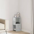 vidaXL Rohová skrinka 25,5x25x55cm Kompozitné drevo Betónová šedá