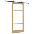 vidaXL Posuvné dvere ORKDAL 93 x 202 cm Prírodná a čierna