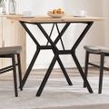 vidaXL Jedálenský stolík v tvare Y 80x80x75,5 cm borovica a oceľ