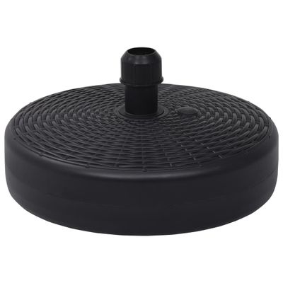 vidaXL Podstavec na slnečník čierny 24 l plnený pieskom/vodou
