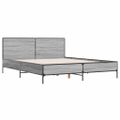 vidaXL Posteľný rám sivý sonoma 135x190 cm kompozitné drevo a kov