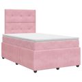 vidaXL Posteľ boxspring s matracom Ružová 120 x 200 cm Zamat