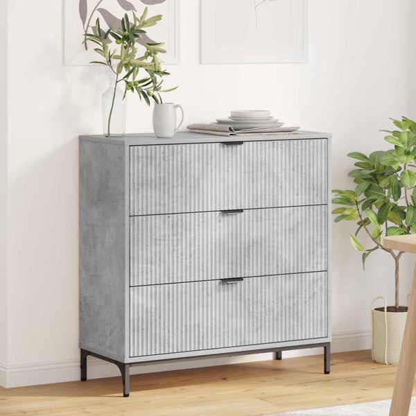 vidaXL Servírovacia skriňa so zásuvkou Betónová šedá 79,5 x 33 x 82 cm