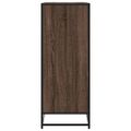 vidaXL Skrinka na topánky hnedý dub 75x38x97,5 cm kompozitné drevo+kov