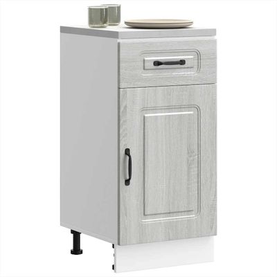 vidaXL Kuchynská spodná skrinka Kalmar, sivé sonoma, kompozitné drevo