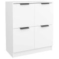 vidaXL Komoda biela 60x30x70 cm spracované drevo