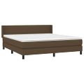 vidaXL Boxspring posteľ s matracom tmavohnedá 160x200 cm látka