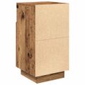 vidaXL Nočné skrinky 2 ks s 2 zásuvkami staré drevo 36x36x68 cm