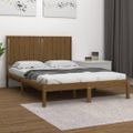 vidaXL Posteľný rám medovo-hnedý borovicový masív 140x190 cm